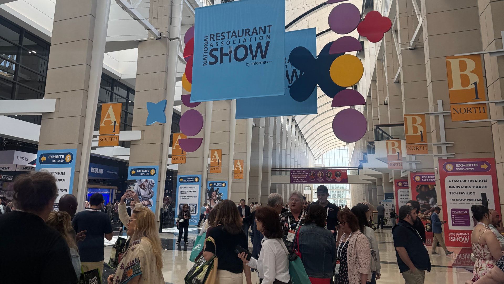 National Restaurant Association Show entrance hall at McCormick Place, Chicago